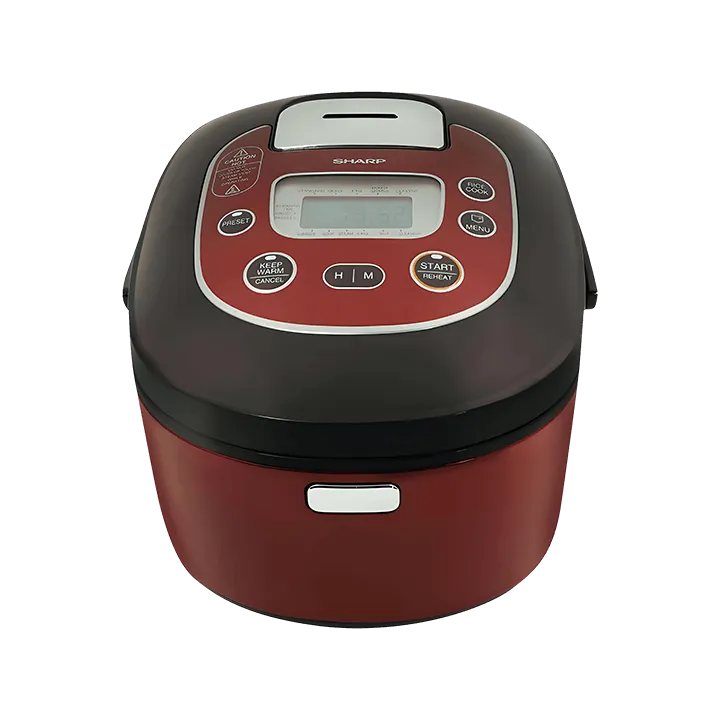 Nồi cơm điện tử SHARP 1.8 lít KS-TH18-RD góc chính diện từ trên