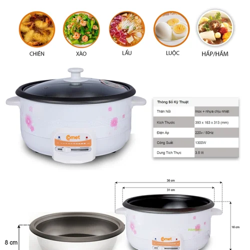 Nồi lẩu điện Comet CM7731