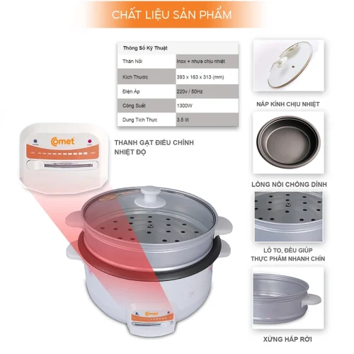 Nồi lẩu điện Comet CM7732