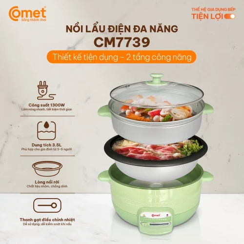 Nồi lẩu điện Comet CM7739