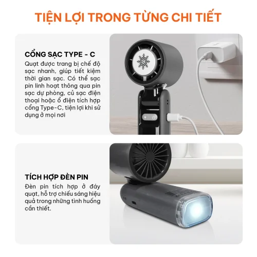 Quạt sạc Comet CRF1302